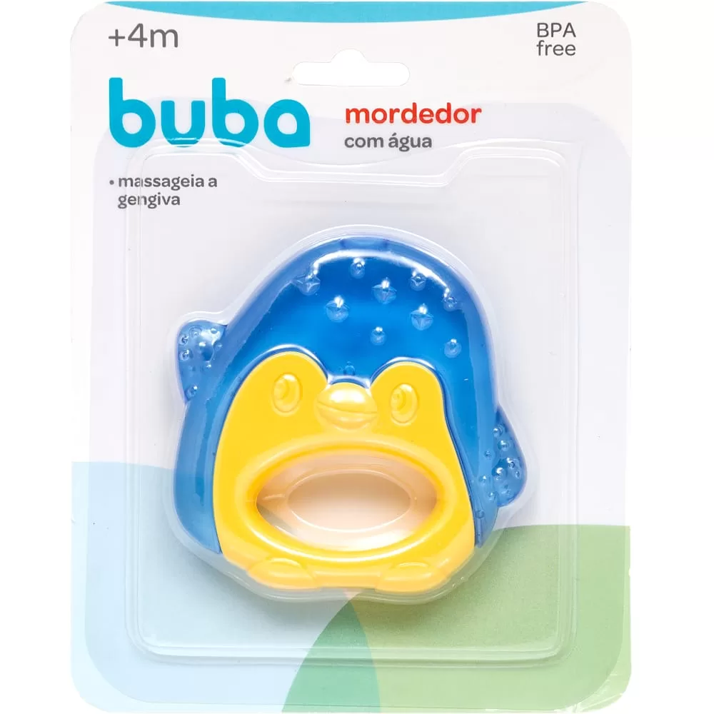 Mordedor para Bebê Buba Gelado com Água Mãozinha Azul